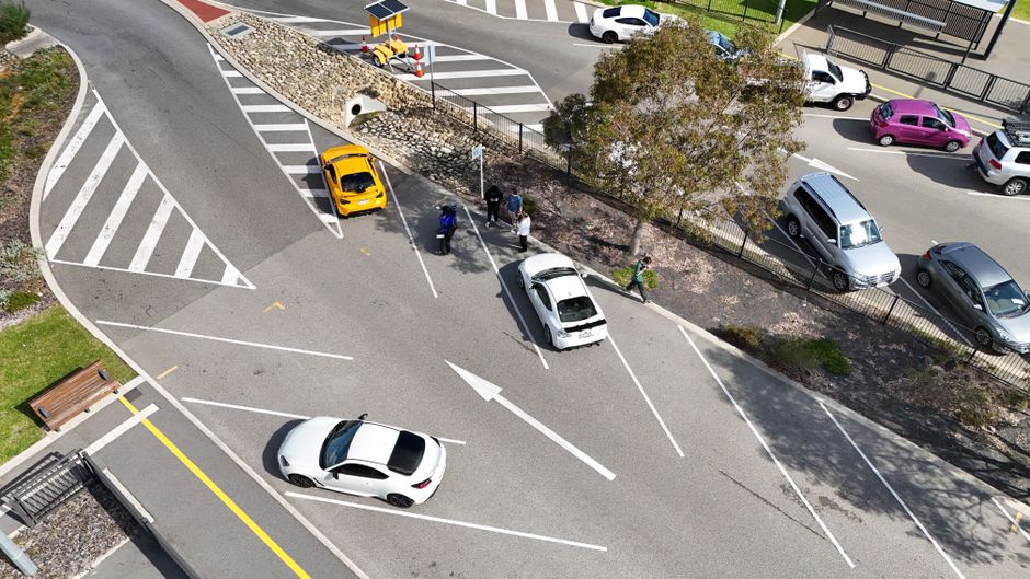 Pedestrian struck by car on busy Doubleview road after wandering into traffic